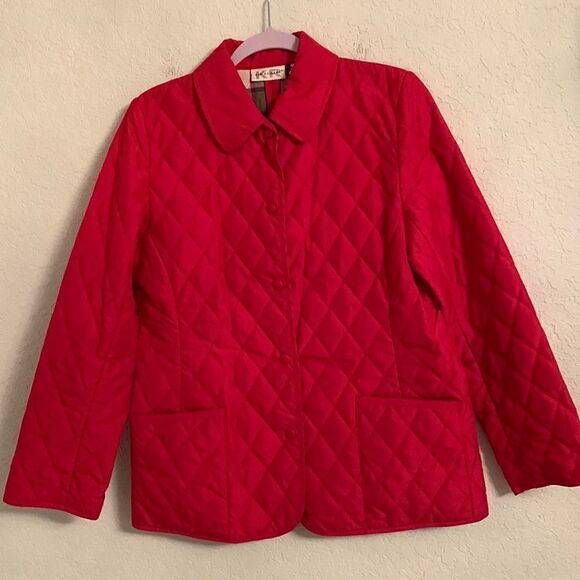 Kim Rogers Quilted Coat Jacket Snap Front Closure Size S - Picture 1 of 11